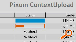 Capture d'&eacute;cran Pixum ContextUpload